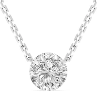 Signature EcoLove 1 CTW 100 Facet Centurion Lab Grown Diamond Solitaire 18-inch Necklace in 14KT White Gold