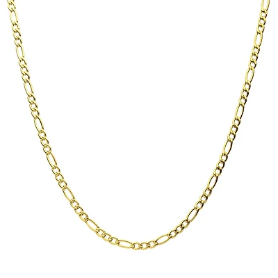 Inox 18KT Gold IP Titanium 16-inch 4.7MM Figaro Chain
