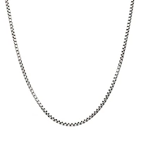Inox 24-inch 3.6MM Sterling Silver Brushed Satin Finish Box Chain