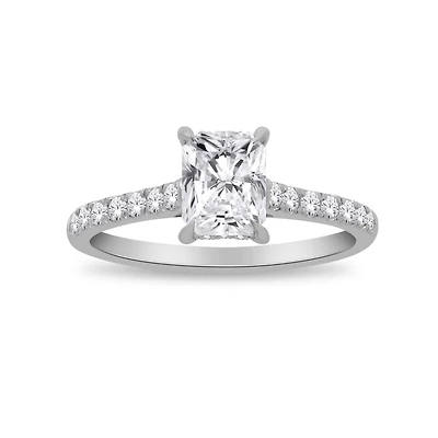 EcoLove 1-1/4 CTW Lab Grown Diamond Engagement Ring in 10KT White Gold