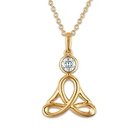 EcoLove 1/5 CTW Lab Grown Diamond 18-inch Pendant in Yellow Gold Plated Sterling Silver