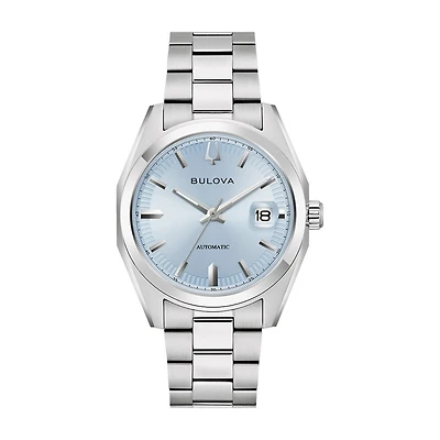 Bulova Light Blue Dial  Stainless Steel Bracelet Surveyor. 96B469