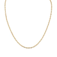 10KT Yellow Gold 18-inch 2.5MM Heart Link Necklace