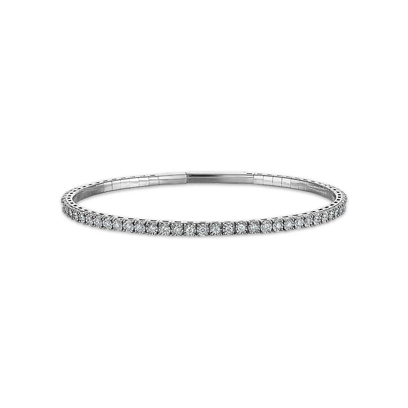 EcoLove 1/2 CTW Diamond Flexi Bangle Bracelet in Sterling Silver