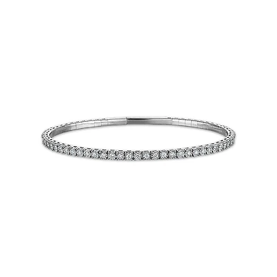 EcoLove 1/2 CTW Diamond Flexi Bangle Bracelet in Sterling Silver