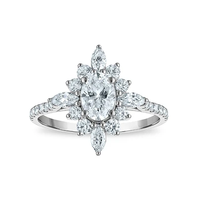 EcoLove 1-1/4 CTW Lab Grown Diamond Ballerina Ring in 10KT Yellow Gold