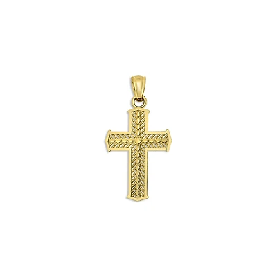 10KT Yellow Gold 21X13MM Cross Pendant. Chain Not Included.