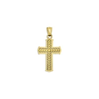 10KT Yellow Gold 21X13MM Cross Pendant. Chain Not Included.