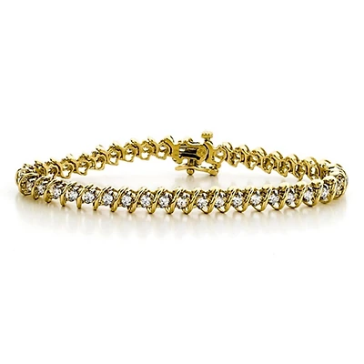 1/2 CTW Natural Diamond 7-inch Tennis Bracelet in 10KT Yellow Gold