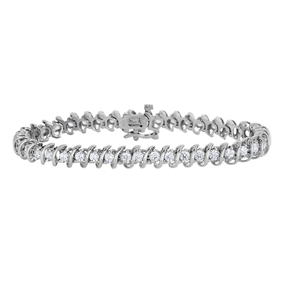 1 CTW Natural Diamond 7-inch Tennis Bracelet in 10KT White Gold