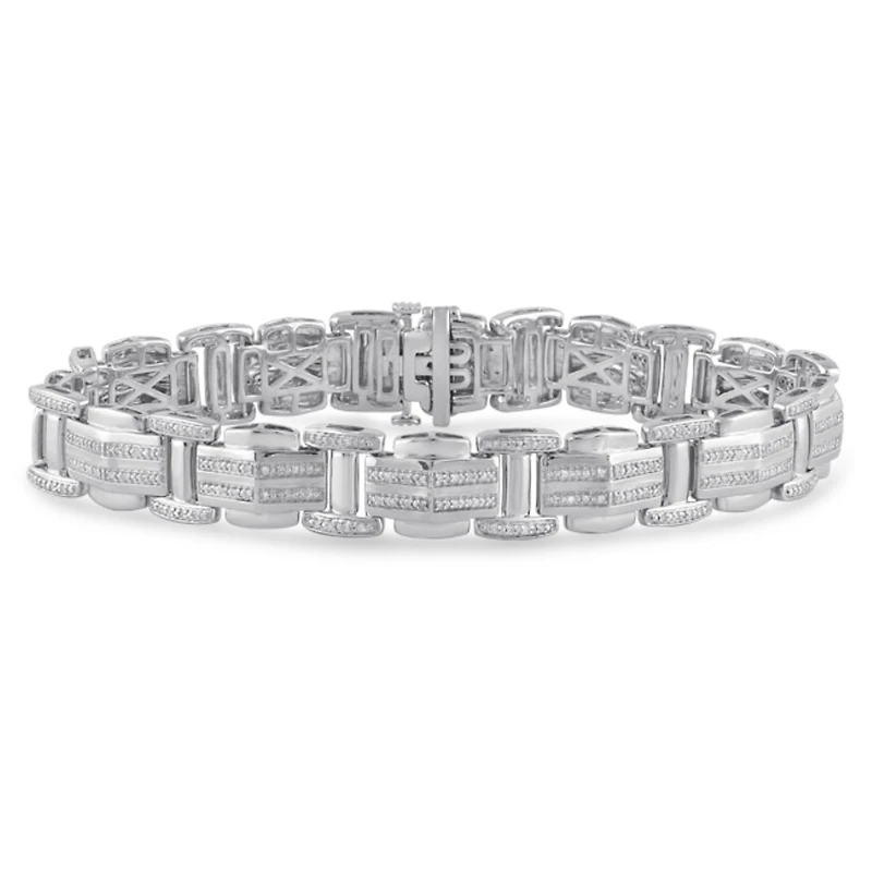 1/2 CTW Natural Diamond 8.5-inch Bracelet in Sterling Silver