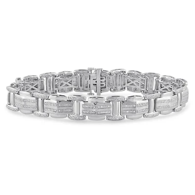 1/2 CTW Natural Diamond 8.5-inch Bracelet in Sterling Silver