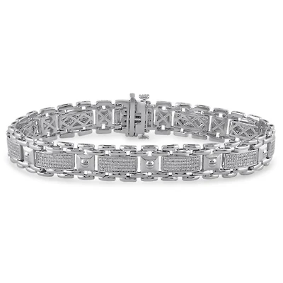 1/2 CTW Natural Diamond 8.5-inch Bracelet in Sterling Silver