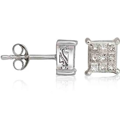 1/4 CTW Natural Diamond Stud Earrings in 14KT White Gold