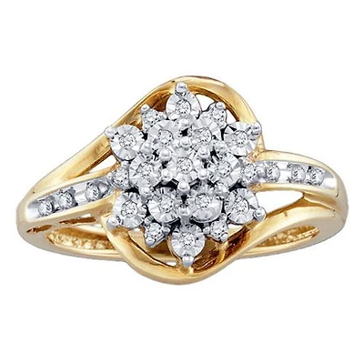 1/14 CTW Natural Diamond Ring in 10KT Yellow Gold
