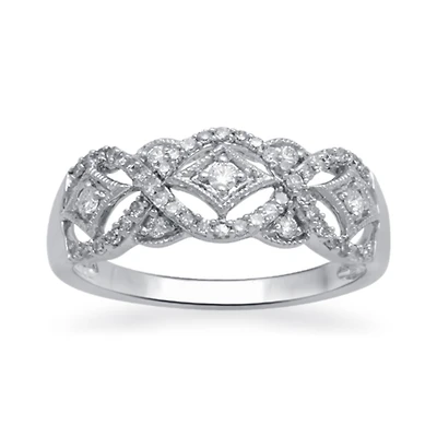 1/3 CTW Natural Diamond Ring in 10KT White Gold