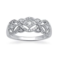 1/3 CTW Natural Diamond Ring in 10KT White Gold
