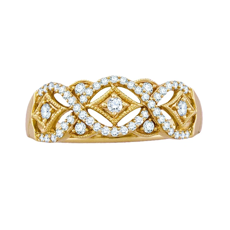 1/3 CTW Natural Diamond Ring in 10KT Yellow Gold