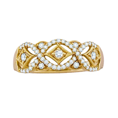 1/3 CTW Natural Diamond Ring in 10KT Yellow Gold