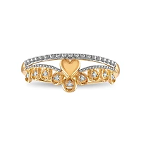 Diamond Accent Heart Ring in 10KT Yellow Gold