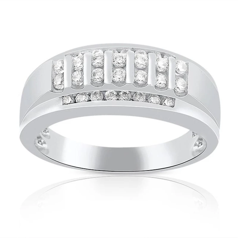 1/2 CTW Natural Diamond Ring in 10KT White Gold