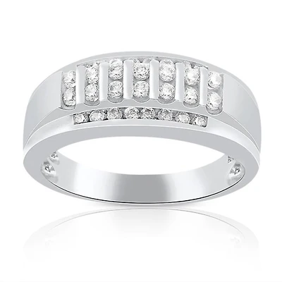 1/2 CTW Natural Diamond Ring in 10KT White Gold