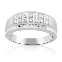1/2 CTW Natural Diamond Ring in 10KT White Gold