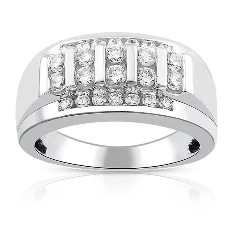 1 CTW Natural Diamond Ring in 10KT White Gold