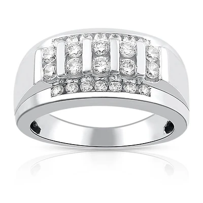 1 CTW Natural Diamond Ring in 10KT White Gold