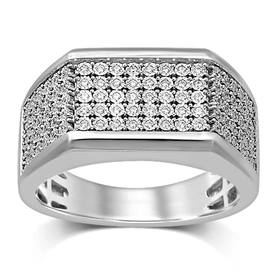 1/4 CTW Natural Diamond Illusion Set Ring in Sterling Silver