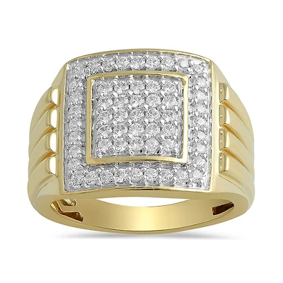 1 CTW Natural Diamond Ring in 10KT Yellow Gold