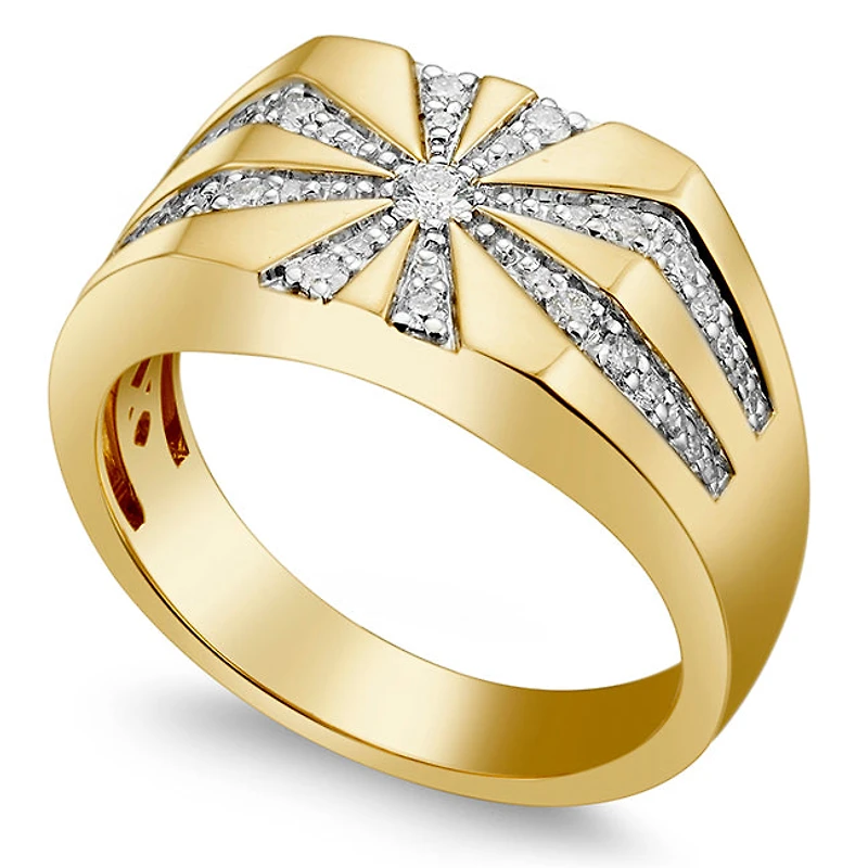 3/8 CTW Natural Diamond Ring in 10KT Yellow Gold
