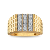 1/3 CTW Natural Diamond Nugget Ring in 10KT Yellow Gold