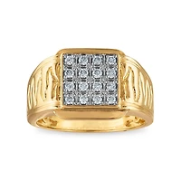 1/3 CTW Natural Diamond Nugget Ring in 10KT Yellow Gold