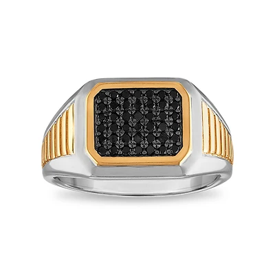 1/2 CTW Natural Diamond Fashion Ring in Two-Tone Sterling Silver