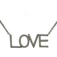 1/4 CTW Natural Diamond Love 18-inch Necklace in 14KT White Gold