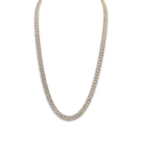 Luxe Layers 1 CTW Natural Diamond Cuban Link 24-inch Chain in Yellow Gold Plated Sterling Silver, sub_class:SC2519-Gold Plated Silver Chain