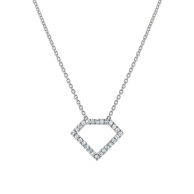 1/5 CTW Natural Diamond Fashion 18-inch Necklace in 10KT White Gold