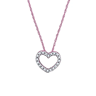 1/12 CTW Natural Diamond Heart 18-inch Pendant in 10KT Rose Gold
