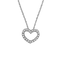 1/12 CTW Natural Diamond Heart 18-inch Pendant in 10KT White Gold