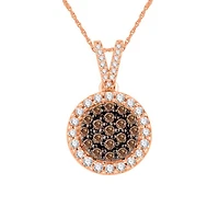 Mochaccino 1/2 CTW Natural Diamond 18-inch Pendant in 10KT Rose Gold