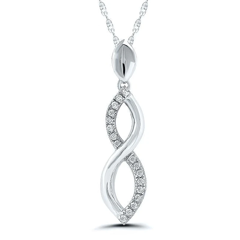 1/20 CTW Natural Diamond 18-inch Pendant in 10KT White Gold
