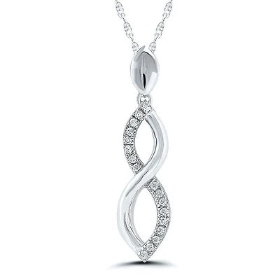 1/20 CTW Natural Diamond 18-inch Pendant in 10KT White Gold