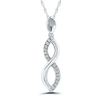 1/20 CTW Natural Diamond 18-inch Pendant in 10KT White Gold