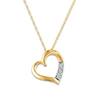 1/30 CTW Natural Diamond Heart 18-inch Pendant in 10KT Yellow Gold