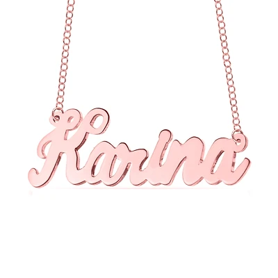 Mitchell K 10KT Rose Gold 18-inch Personalized Name Necklace. See Details*