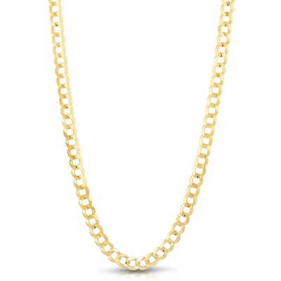 10KT Yellow Gold 24-inch 7MM Curb Chain