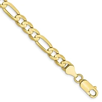 10KT Yellow Gold 8-inch 6MM Lobster Clasp Figaro Bracelet