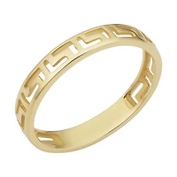 10KT Yellow Gold Fashion Greek Key Ring