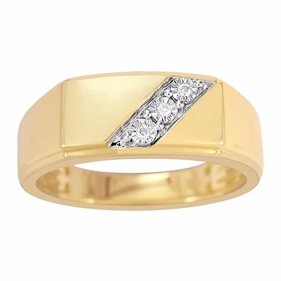 1/30 CTW Natural Diamond Ring in 10KT Yellow Gold